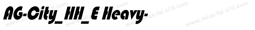 AG-City_HH_E Heavy字体转换